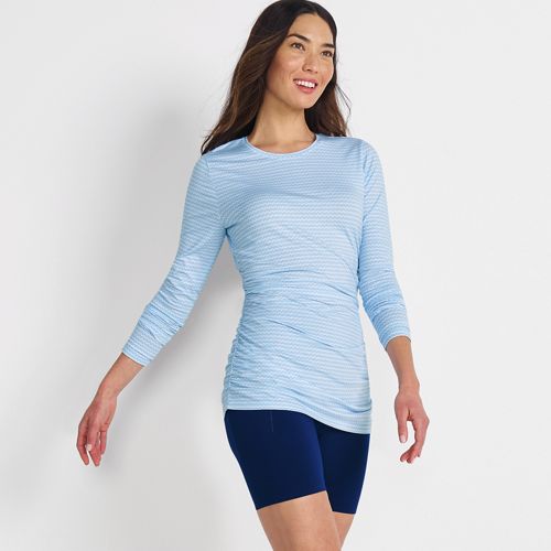 Women's Drapey Rib Fitted Elbow Sleeve Scoop Neck Tee