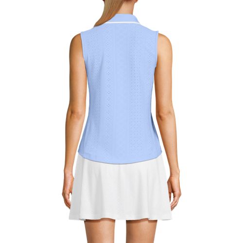 Women's Sleeveless Eyelet Active Polo Top, Back