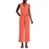 Women's Sleeveless Creaseless Wrap Jumpsuit, Front