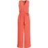 Women's Sleeveless Creaseless Wrap Jumpsuit, Front