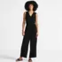 Women's Sleeveless Creaseless Wrap Jumpsuit, Front
