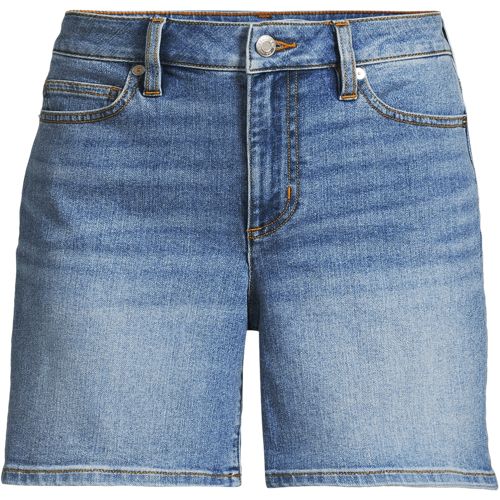  Lands' End Recover Jeansshorts, Damen, Größe:34 Regular, Blau, Elasthan/baumwoll-mischung/polyester-mischung, By Lands' End 