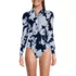 Women's Tugless Long Sleeve Rash Guard One Piece Swimsuit, alternative image