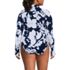 Women's Plus Size Tugless Long Sleeve Rash Guard One Piece Swimsuit, Back