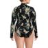 Women's Plus Size Tugless Long Sleeve Rash Guard One Piece Swimsuit, Back