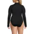 Women's Plus Size Tugless Long Sleeve Rash Guard One Piece Swimsuit, Back