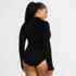 Women's Plus Size Tugless Long Sleeve Rash Guard One Piece Swimsuit, Back