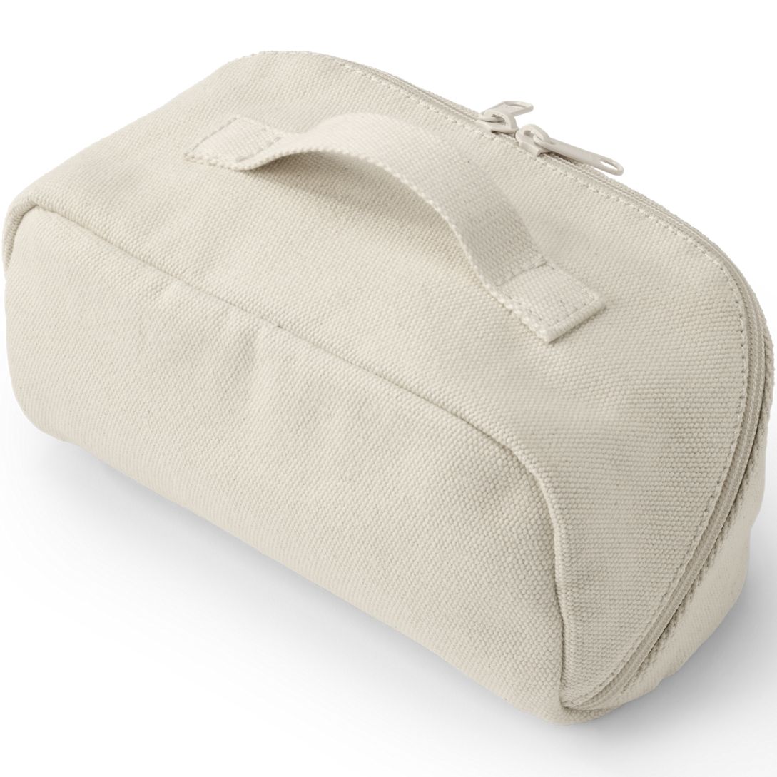 Canvas Open Wide Cosmetic Bag