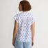 Women's Cotton Voile Drop Shoulder Short Sleeve Top, Back