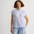 Women's Cotton Voile Drop Shoulder Short Sleeve Top, Front