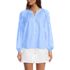 Women's Cotton Voile Long Sleeve Raglan Smocked Top, Front