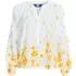 Women's Cotton Voile Long Sleeve Raglan Smocked Top, Front