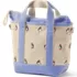 Small Embroidered 3 Pocket Zip Top Canvas Tote Bag, Back