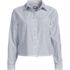 Women's Poplin Cropped Shirt with Ruffles, Front