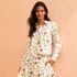 Women's Poplin Cropped Shirt with Ruffles, alternative image