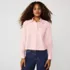 Women's Poplin Cropped Shirt with Ruffles, Front