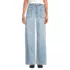 Women's Lightweight Denim High Rise Relaxed Straight Pull On Pocket Jeans, Front