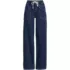 Women's Lightweight Denim High Rise Relaxed Straight Pull On Pocket Jeans, Front
