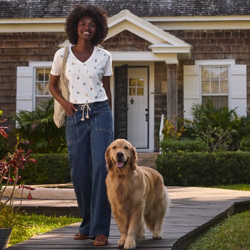 Drawstring Waist Jeans | Lands' End