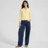 Women's Lightweight Denim High Rise Relaxed Straight Pull On Pocket Jeans, alternative image
