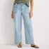 Women's Lightweight Denim High Rise Relaxed Straight Pull On Pocket Jeans, Front