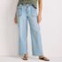 Women's Lightweight Denim High Rise Relaxed Straight Pull On Pocket Jeans, Front