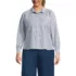 Women's Plus Size Poplin Cropped Shirt with Ruffles, Front