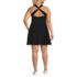 Women's Plus Size Active High Impact Skater Skirt Dress, Back