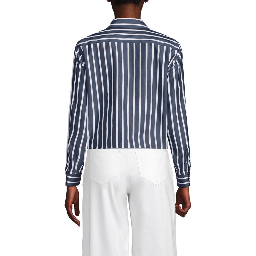 Women's No Iron Boxy Cropped Shirt | Lands' End