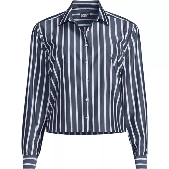 Women's No Iron Boxy Cropped Shirt - primary
