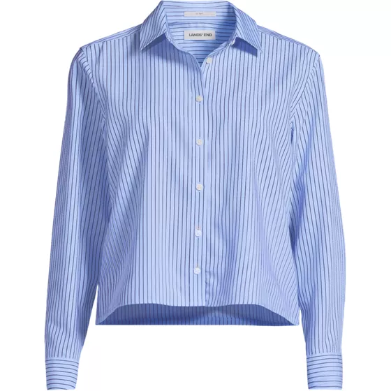 Women's No Iron Boxy Cropped Shirt - primary