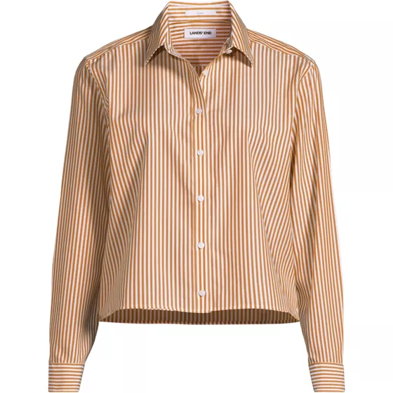 Women's No Iron Boxy Cropped Shirt - primary