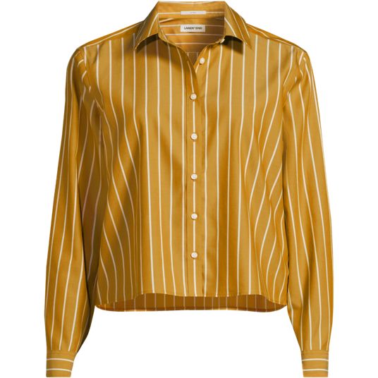 yellow dress shirt women's Otntypg Satin Blouses for Women Silk Button Down Shirts Dressy Casual Long Sleeve Shirt Elegant Ladies Business Office Work Tunic Tops Yellow L,