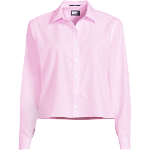 Women's No Iron Boxy Cropped Shirt