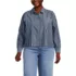 Women's Plus Size No Iron Boxy Cropped Shirt, Front