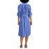 Women's Poplin Oversized Puff Sleeve Midi Shirt Dress, Back