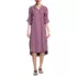 Women's Poplin Oversized Puff Sleeve Midi Shirt Dress, Front