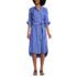 Women's Poplin Oversized Puff Sleeve Midi Shirt Dress, Front