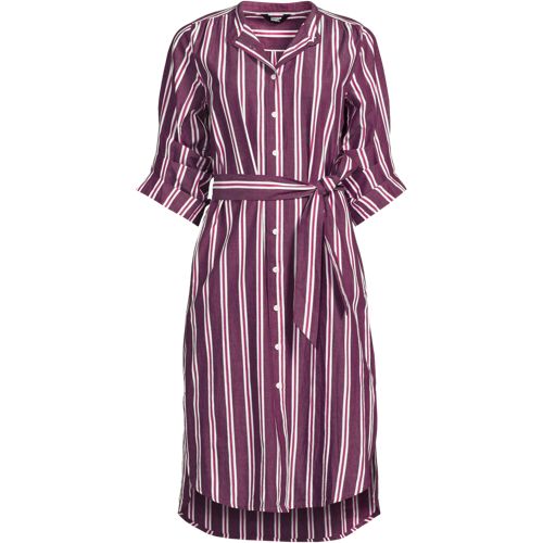 Women's Poplin Oversized Puff Sleeve Midi Shirt Dress, alternative image