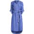 Women's Poplin Oversized Puff Sleeve Midi Shirt Dress, Front