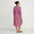 Women's Poplin Oversized Puff Sleeve Midi Shirt Dress, alternative image