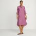Women's Poplin Oversized Puff Sleeve Midi Shirt Dress, Front