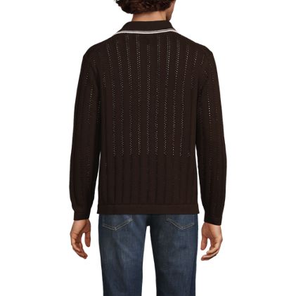 Men's Long Sleeve Button Through Summer Polo Cardigan - image 5
