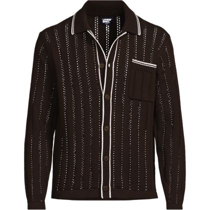 Men's Long Sleeve Button Through Summer Polo Cardigan - image 3
