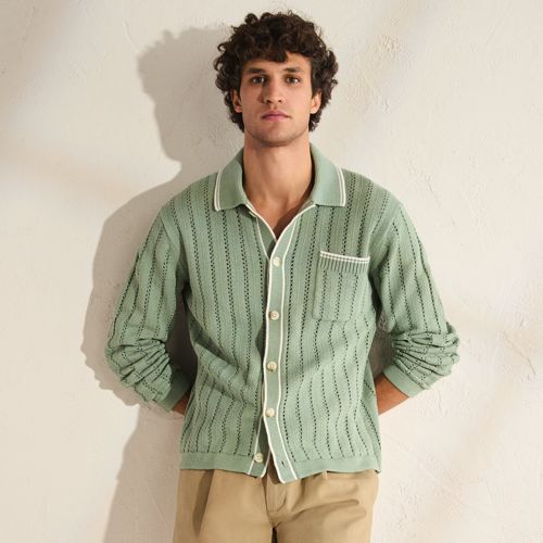 トップス WINDANDSEA SUMMER KNIT POLO Current Air Wool Blend Short Sleeve Knit Polo Top | Dillard's