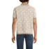 Men's Short Sleeve Tile Jacquard Button Down Sweater Polo, Back
