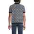 Men's Short Sleeve Tile Jacquard Button Down Sweater Polo, Back