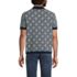 Men's Short Sleeve Tile Jacquard Button Down Sweater Polo, Back