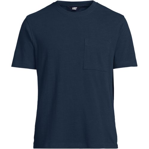 Men's Short Sleeve Cotton Linen Tee | Lands' End