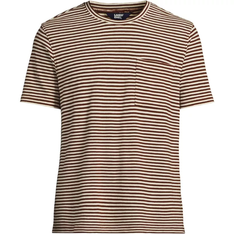 Men's Short Sleeve Cotton Linen Tee, Front